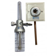 Y-002 ЗВОЛОЖУВАЧ КИСНЮ "МЕДИКА" З вимірювання витрат речовини настінних газових КЛАПАНОМ (киснева розетки)