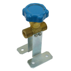 Клапан запірний К-1409-250 G3 / 4 синій маховик з кронштейном h 90