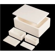 Тигель корундовий прямокутний 5-1000мл з кришкою